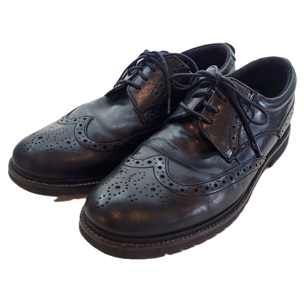 Rockport H80140 Men's 9W Black Leather Wingtip Brogue Dress Shoes